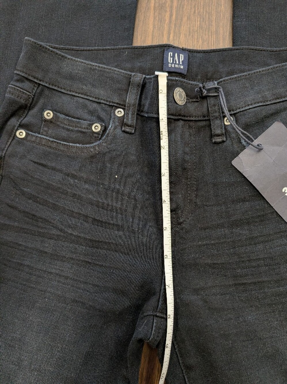 Gap Classic Straight Jeans 25R Black 360 Tech Stretch - Picture 12 of 13